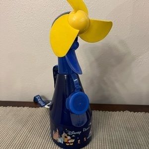 Disney Parks Mickey Mouse Misting Fan Cooling Water Spray Bottle With Lanyard